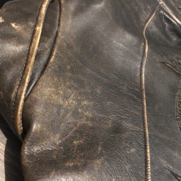 Harley Davidson Riders Men's Size XS Genuine Leather Brown D Pocket Jacket - Picture 6 of 11